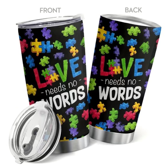 NEW Love Needs No Words 20 Oz Mug - Picture 1 of 4